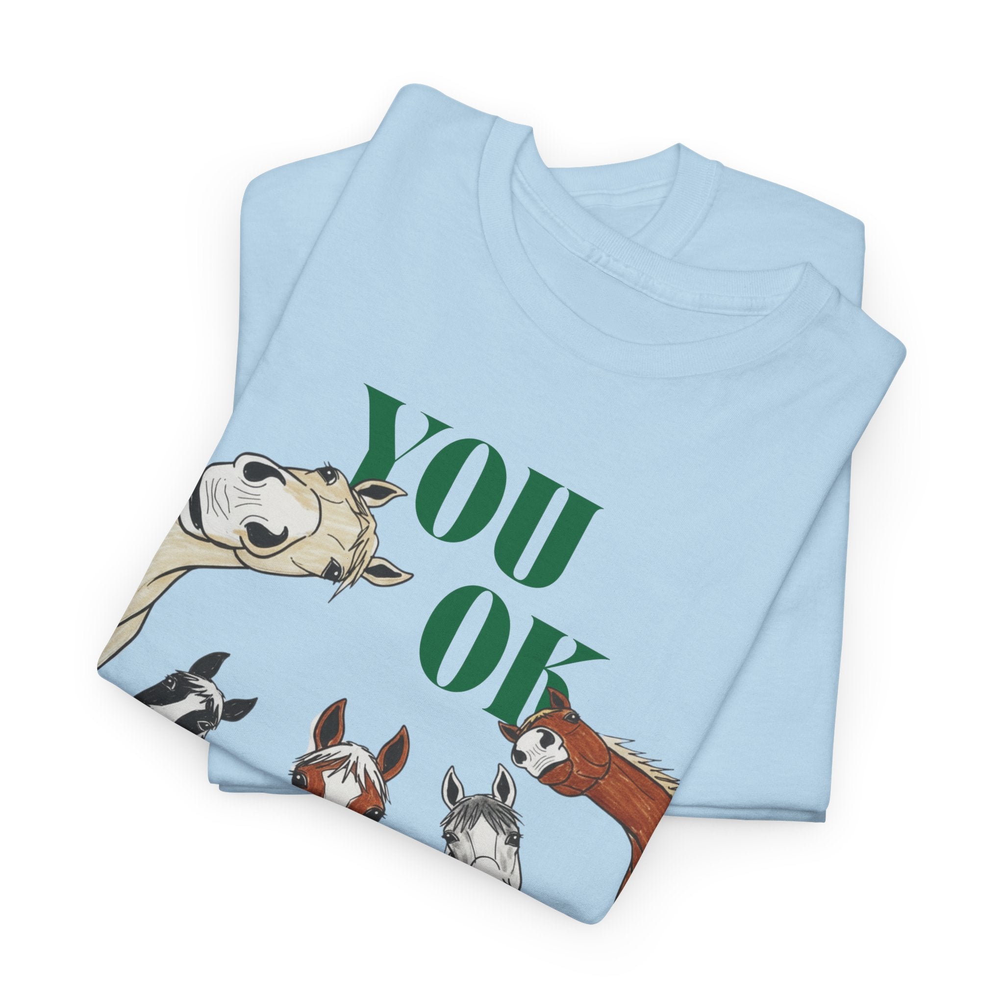 You Ok, Horse Felt Tip Art T-Shirt