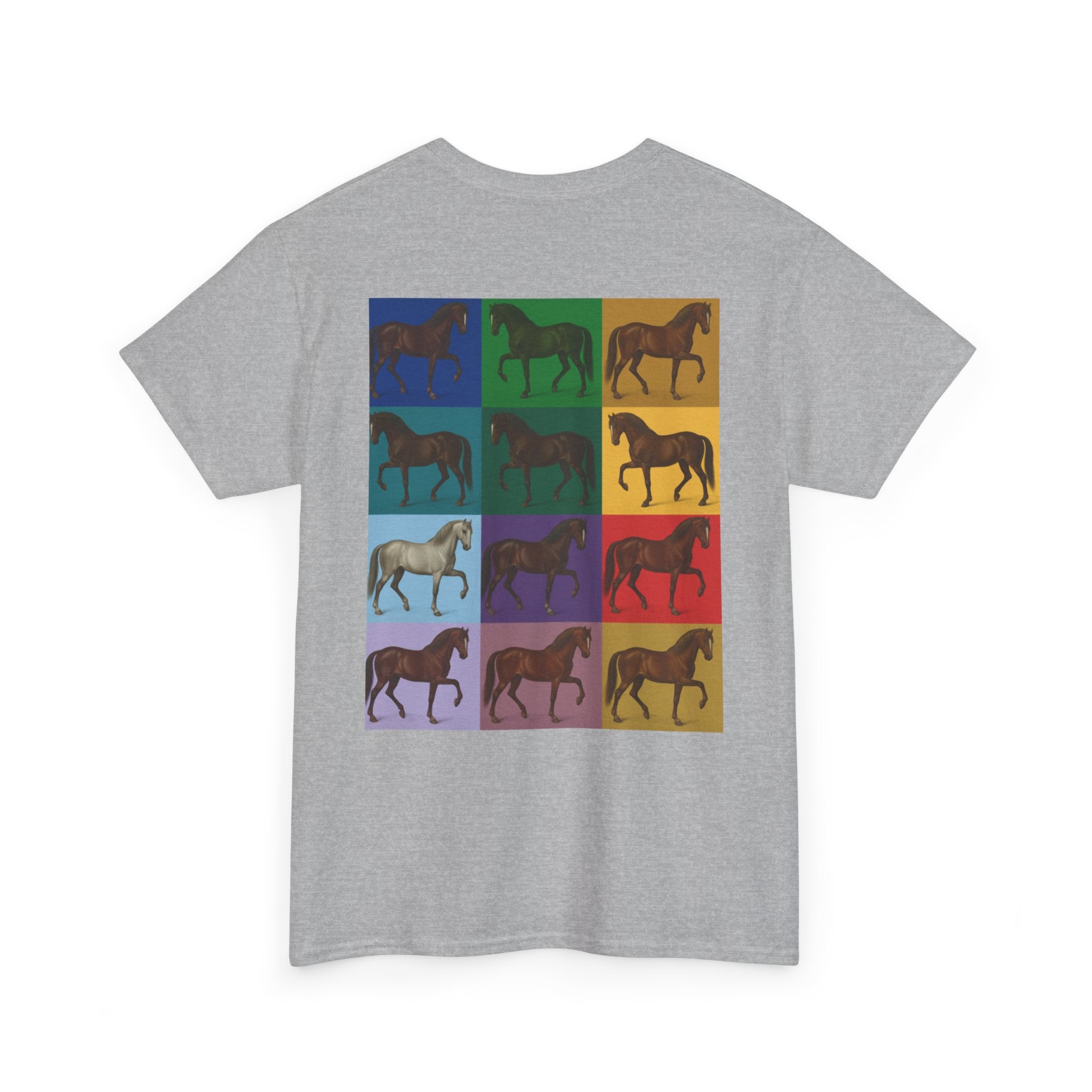 Colorful Horse Art Graphic T-Shirt Backprint