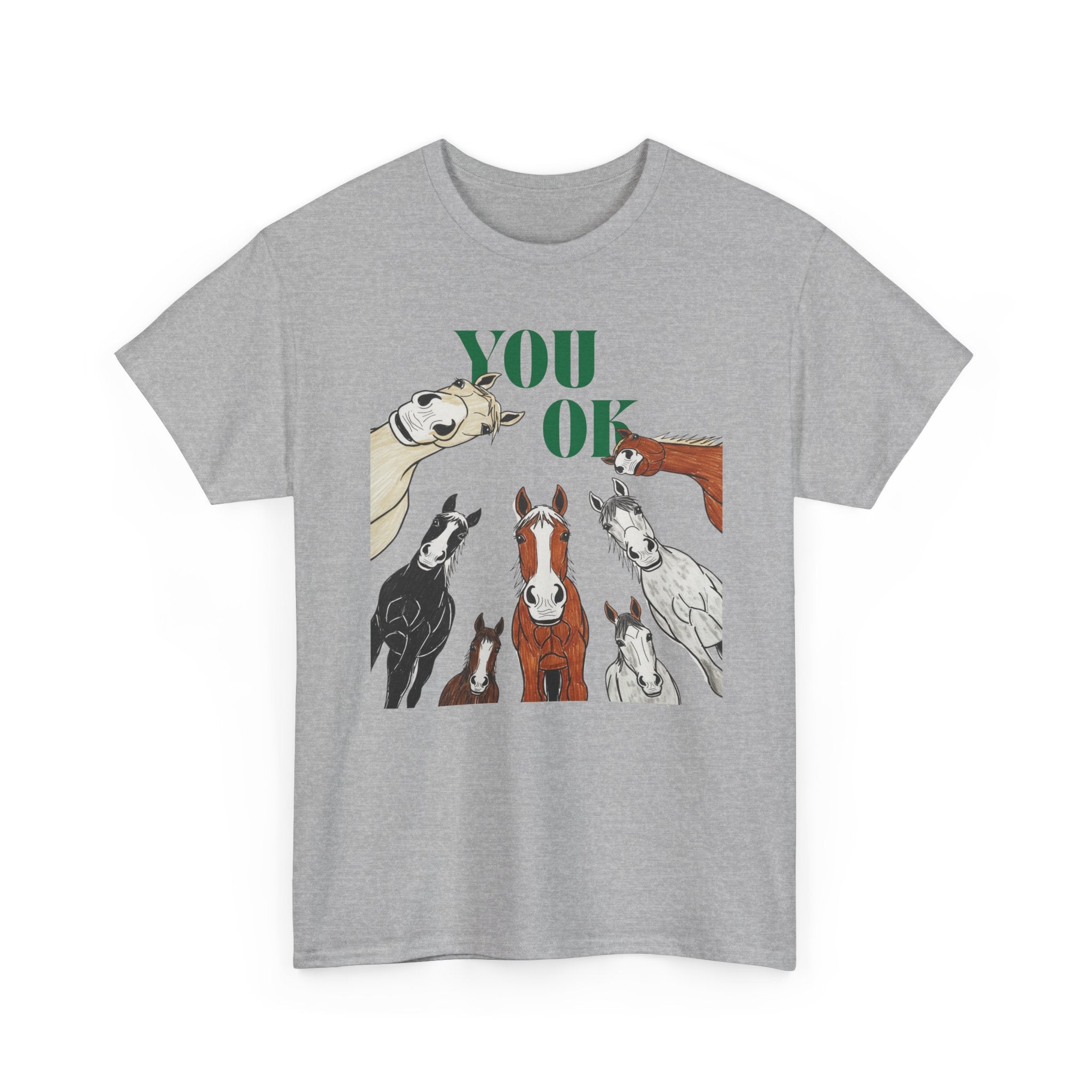 You Ok, Horse Felt Tip Art T-Shirt