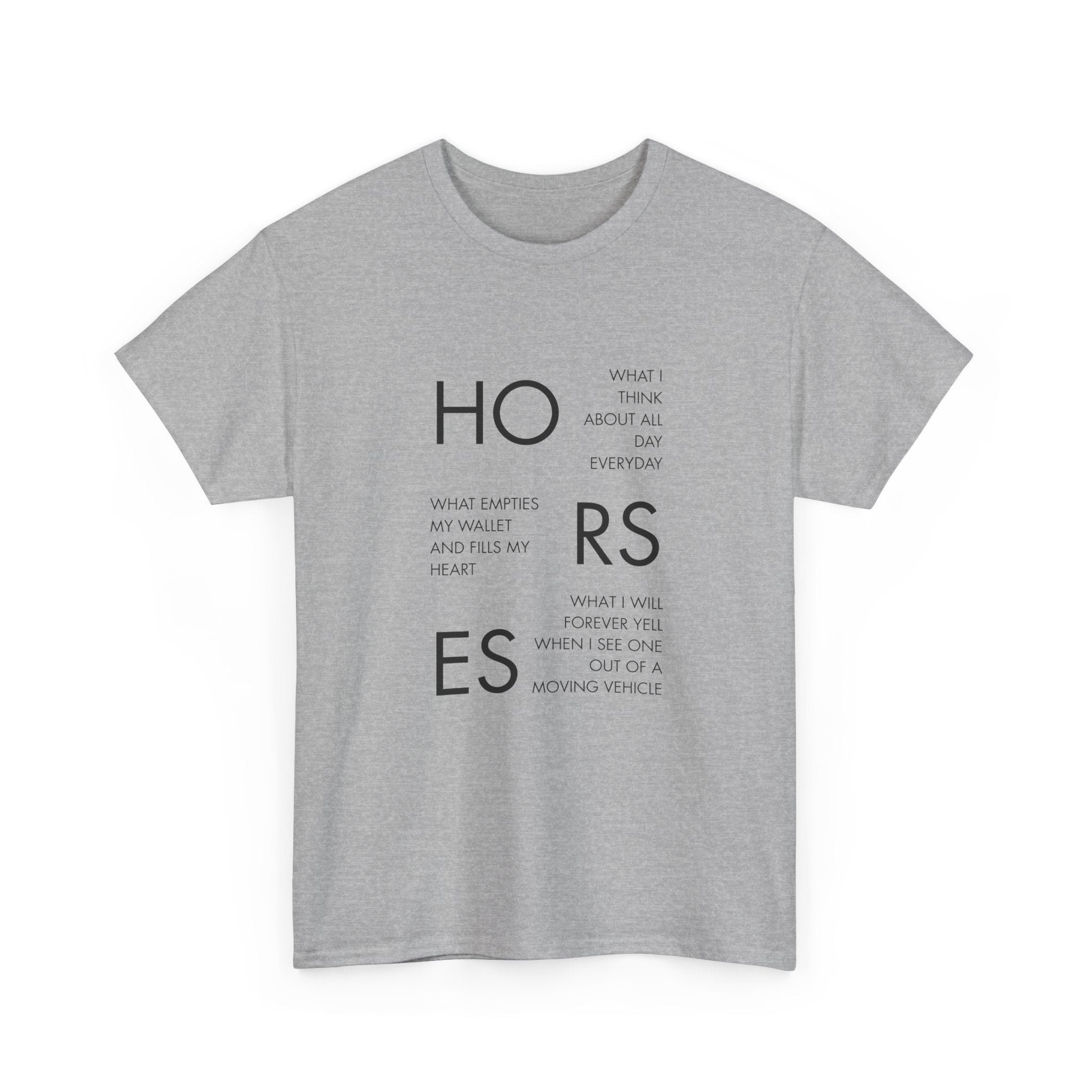 Horses Text T-Shirt