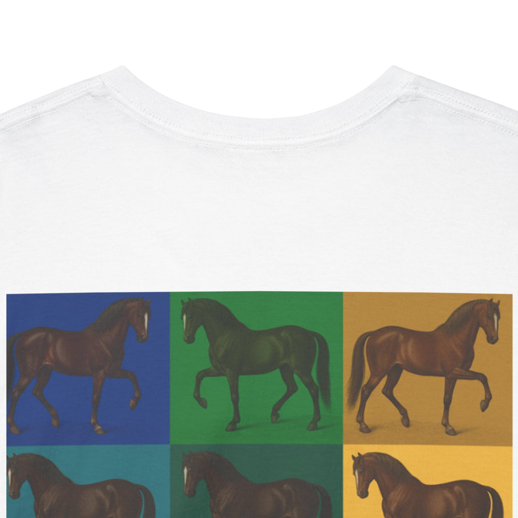 Colorful Horse Art Graphic T-Shirt Backprint
