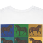 Colorful Horse Art Graphic T-Shirt Backprint
