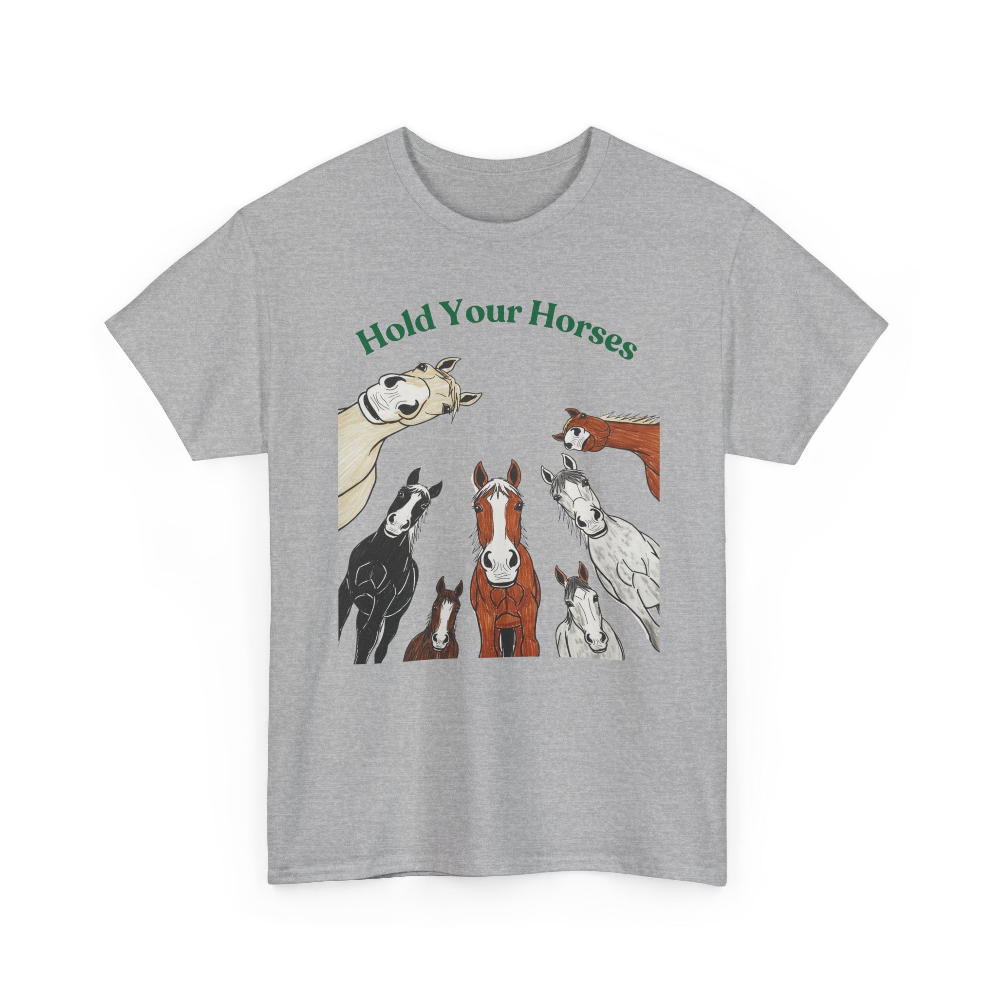 Hold Your Horses, Horse Felt Tip Art T-Shirt
