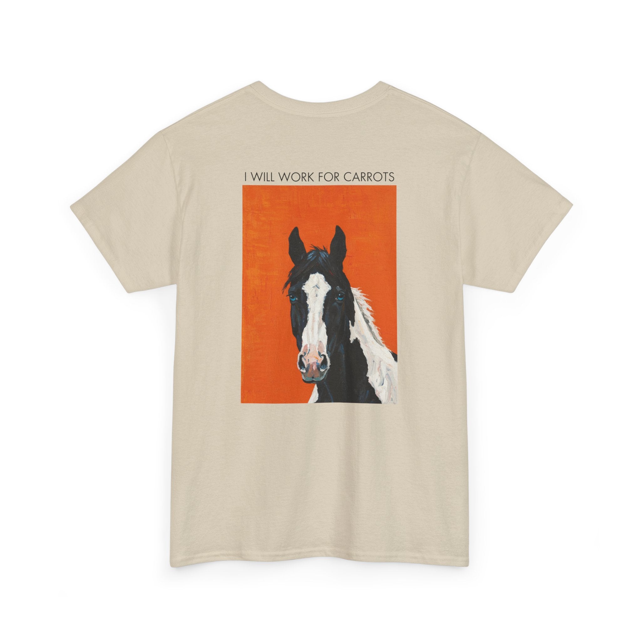 I Will Work For Carrots, Horse Art T-Shirt