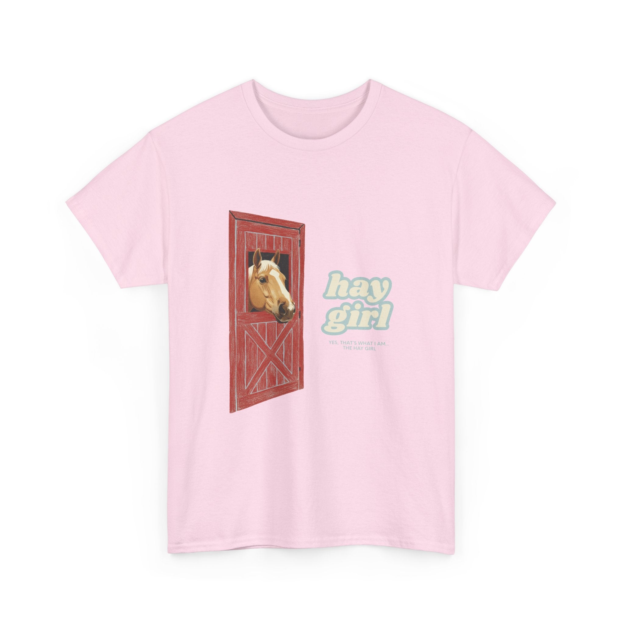 Hay Girl, Horse in Barn T-Shirt