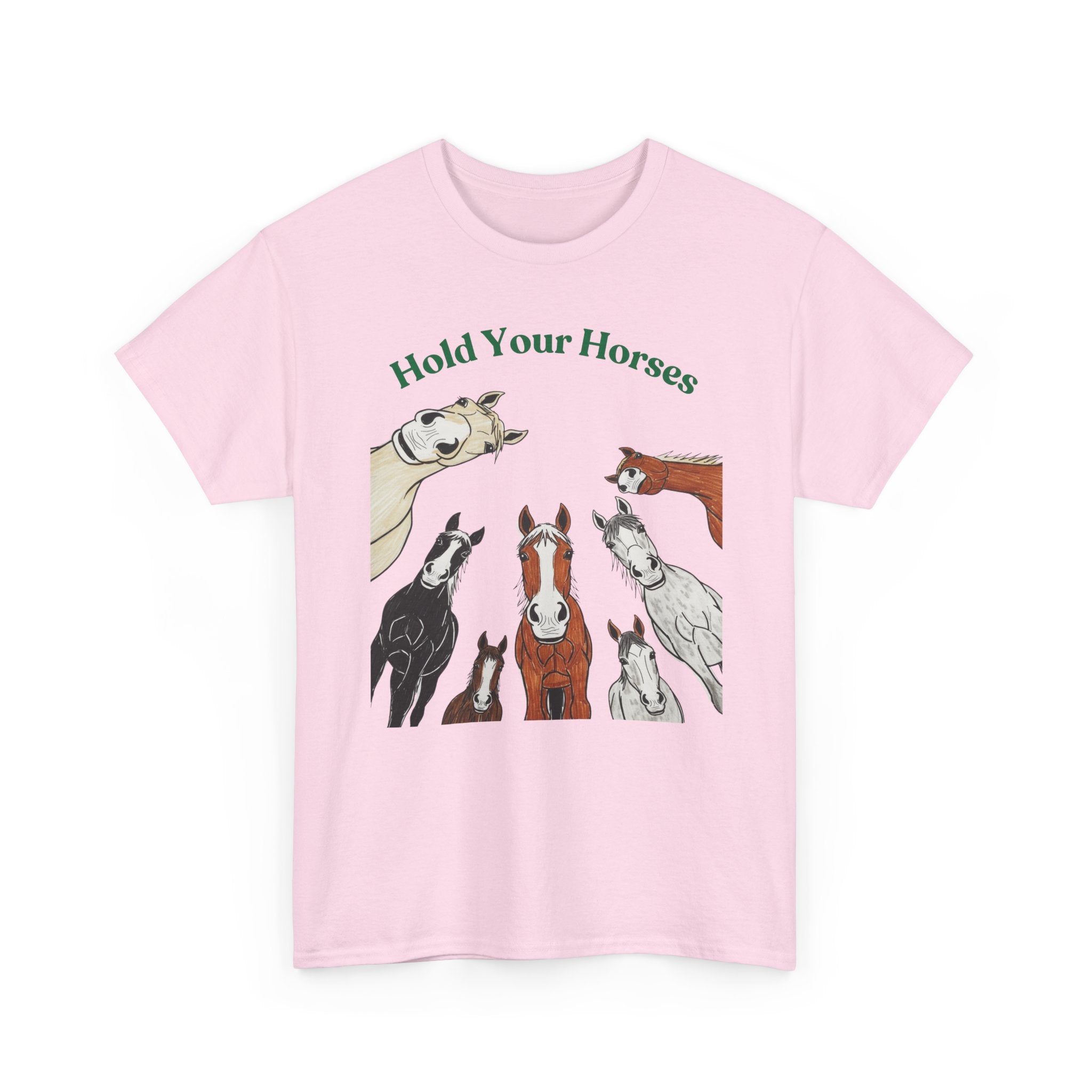 Hold Your Horses, Horse Felt Tip Art T-Shirt