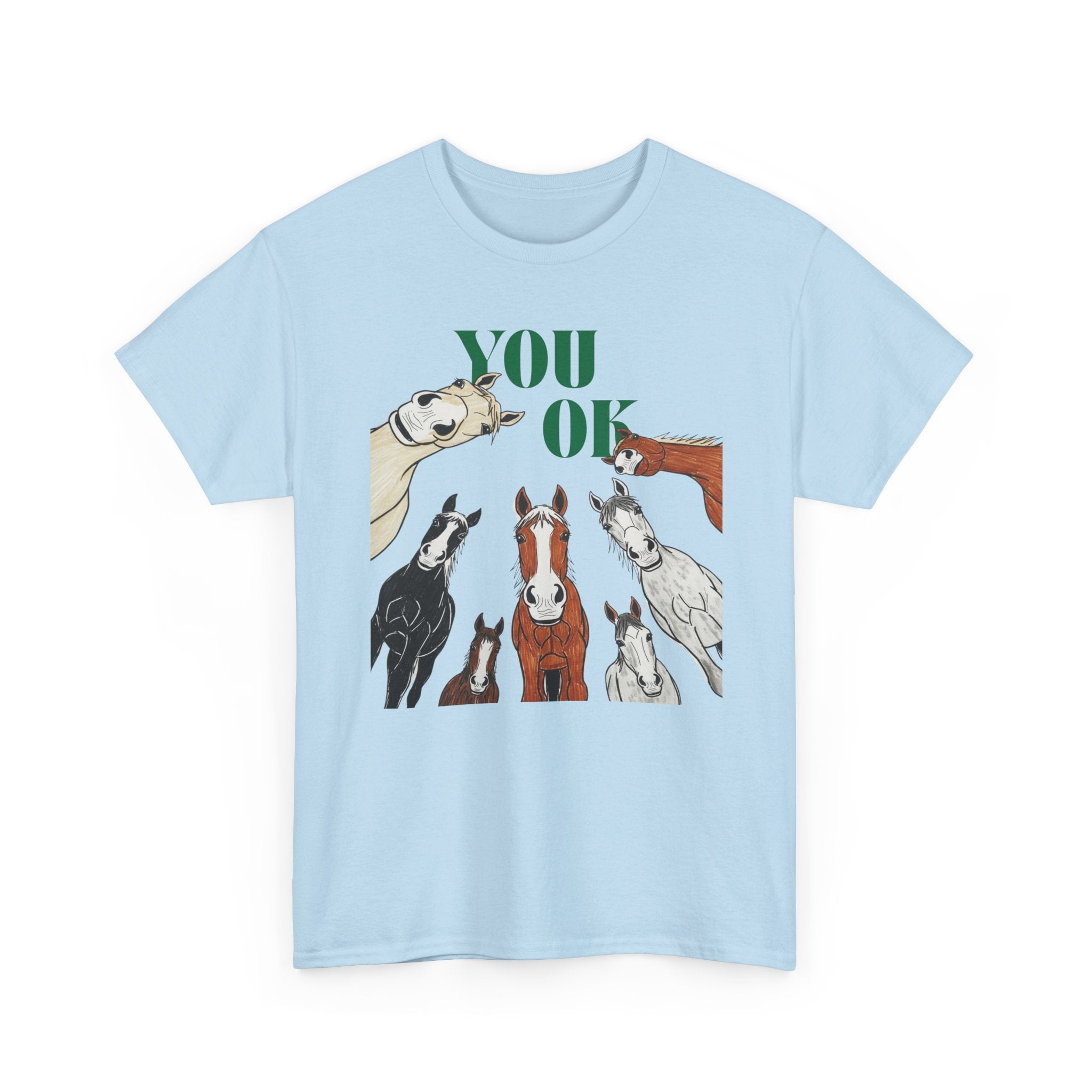 You Ok, Horse Felt Tip Art T-Shirt