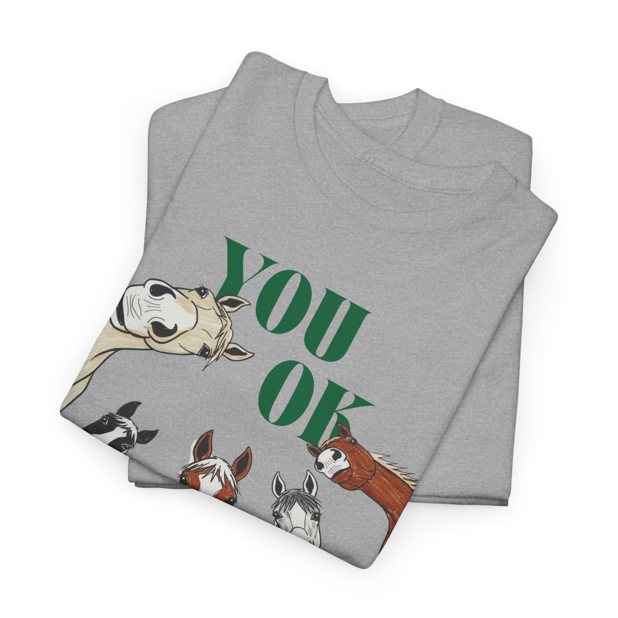 You Ok, Horse Felt Tip Art T-Shirt
