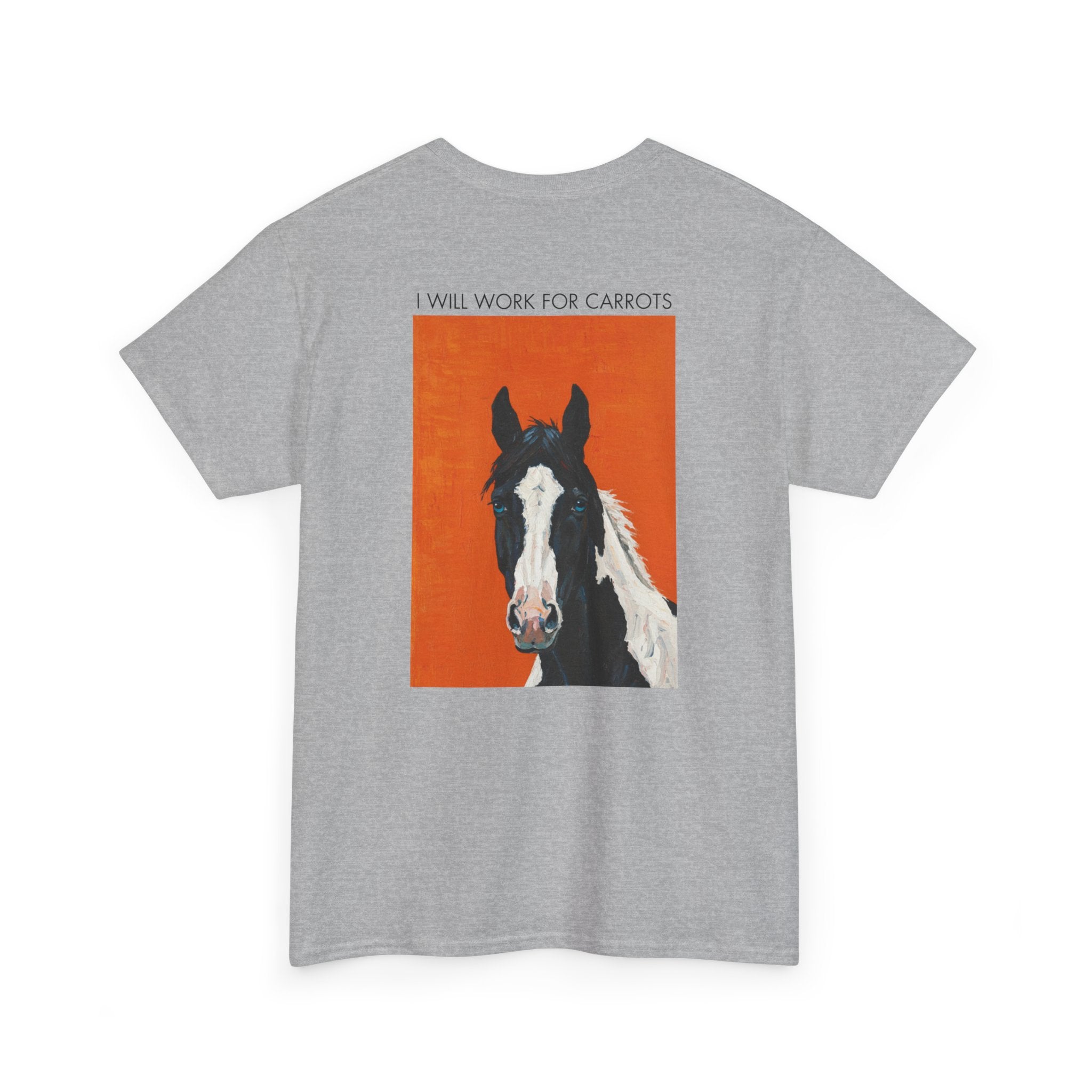 I Will Work For Carrots, Horse Art T-Shirt