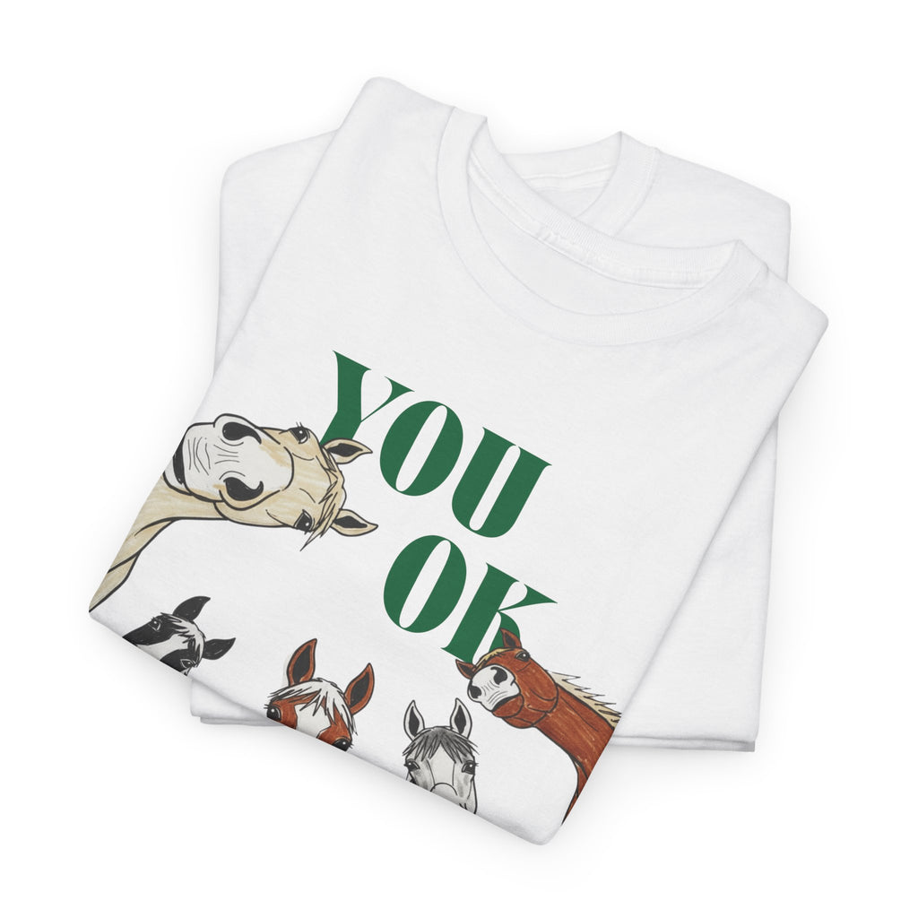 You Ok, Horse Felt Tip Art T-Shirt