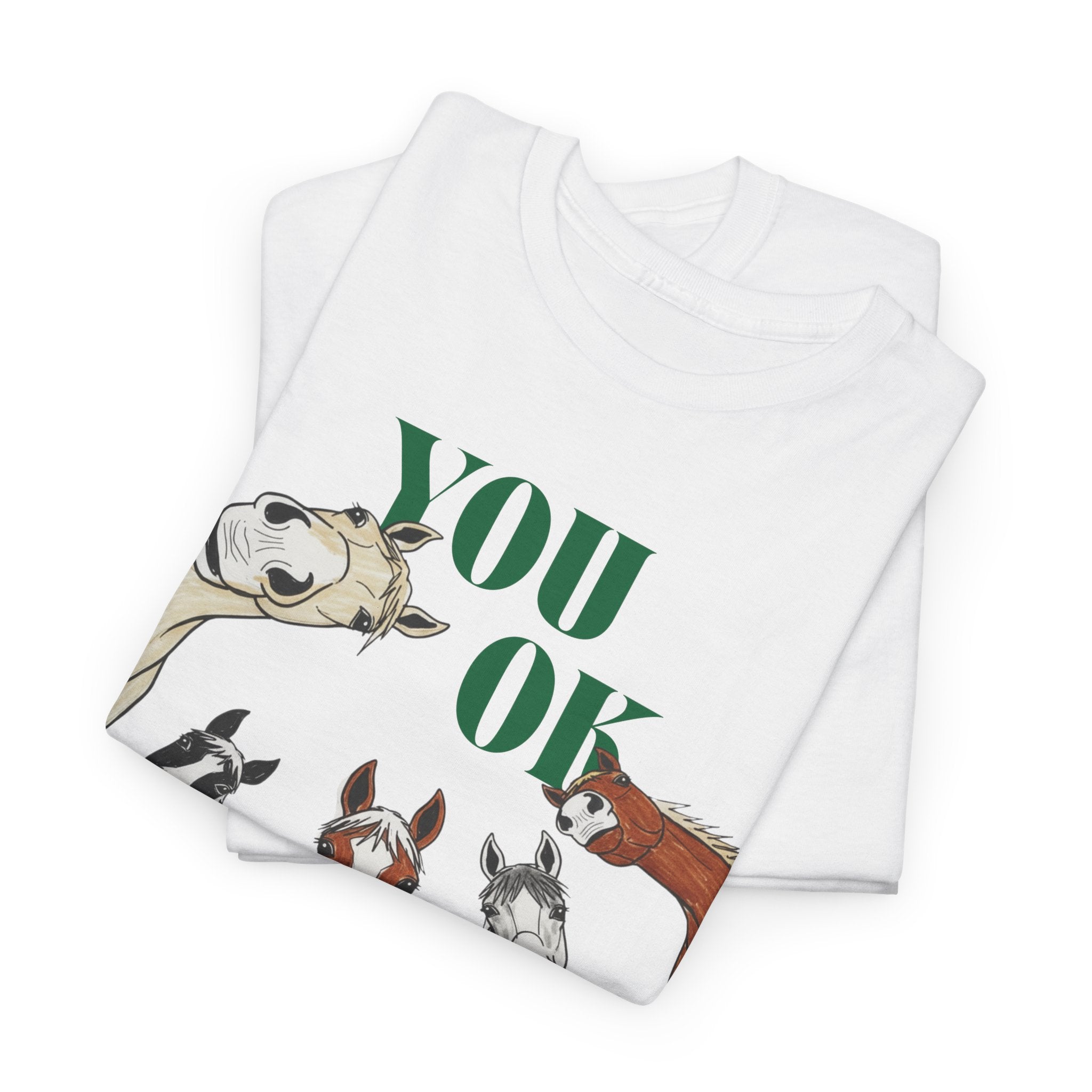 You Ok, Horse Felt Tip Art T-Shirt