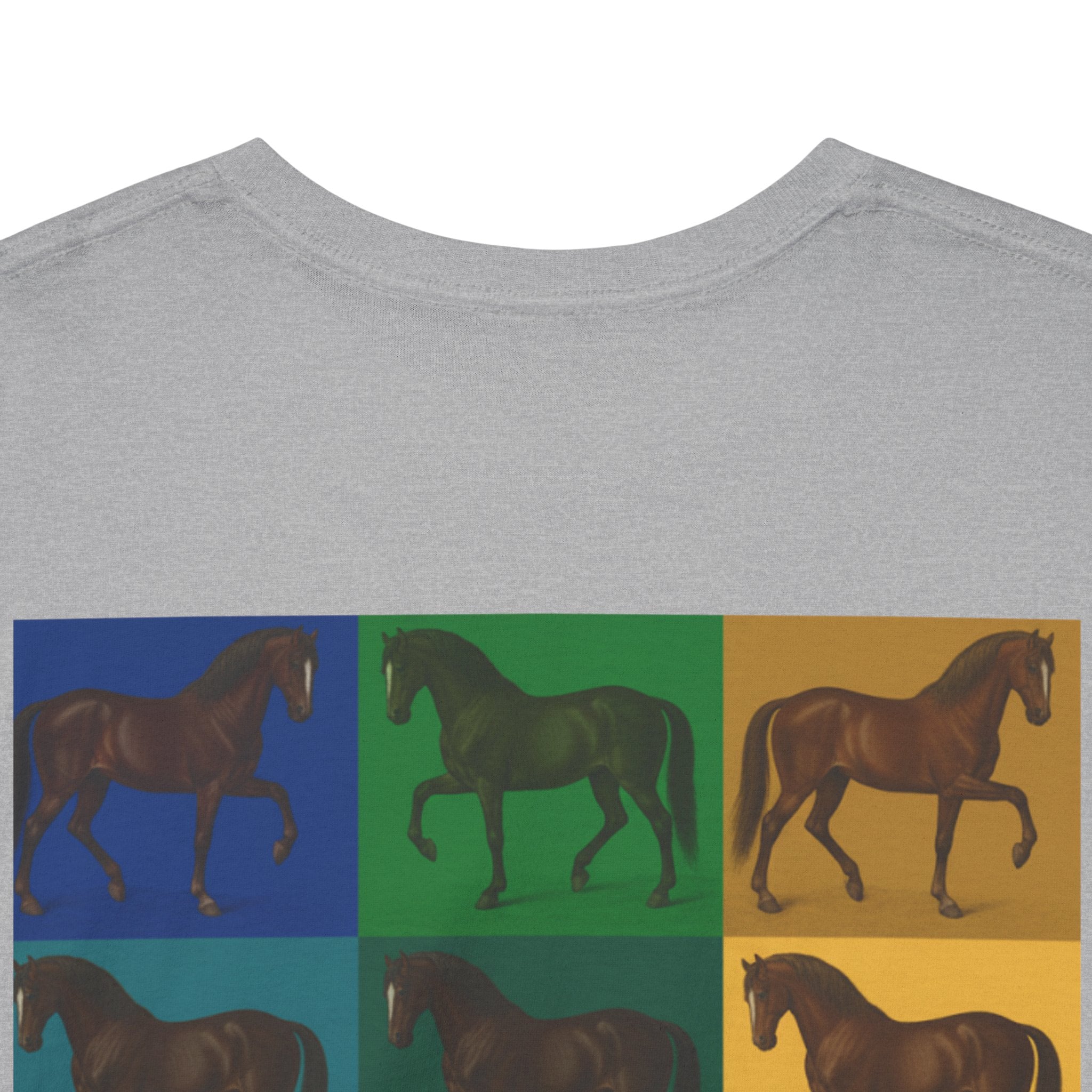 Colorful Horse Art Graphic T-Shirt Backprint