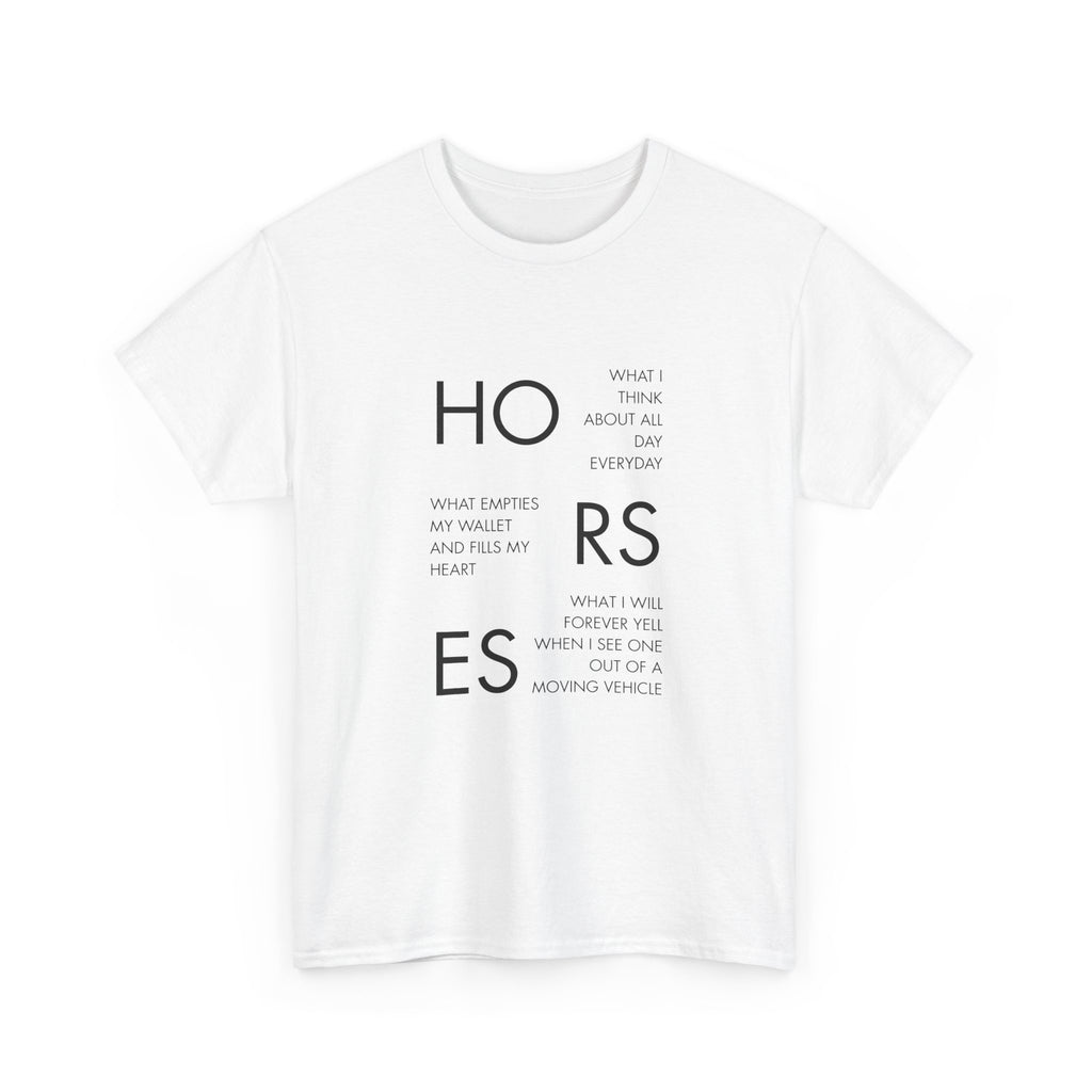 Horses Text T-Shirt