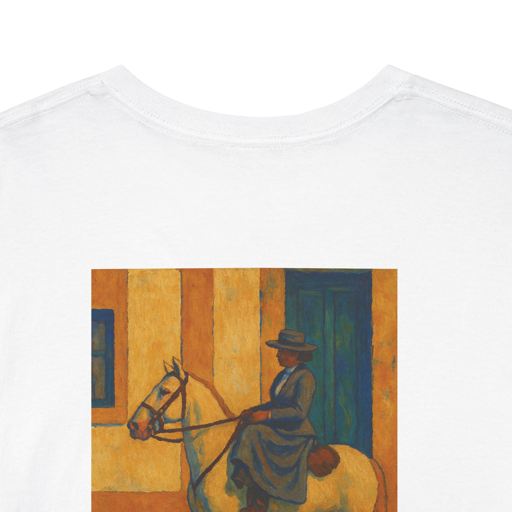Portugese Horse Art T-Shirt with Nuno Oliveira Quote