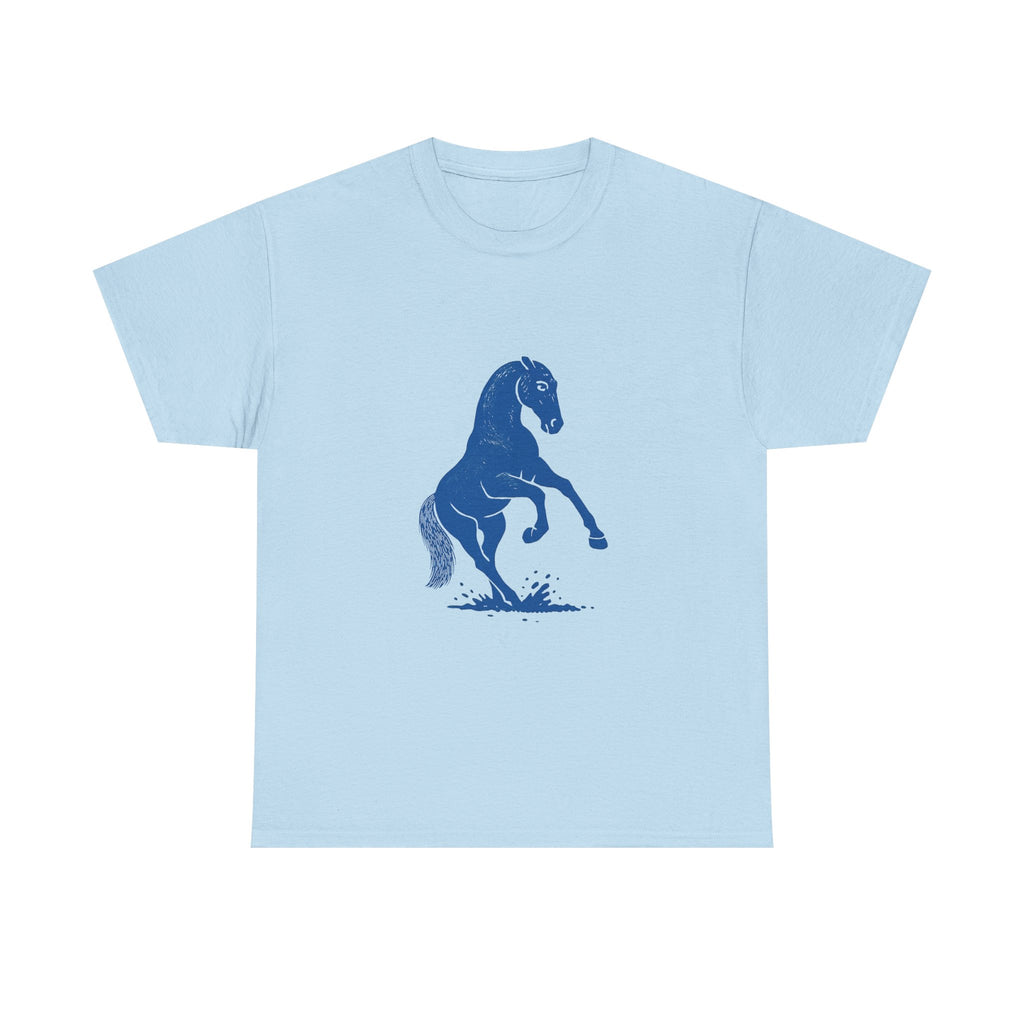 Blaues Lusitano-Pferde-T-Shirt