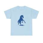 Blaues Lusitano-Pferde-T-Shirt