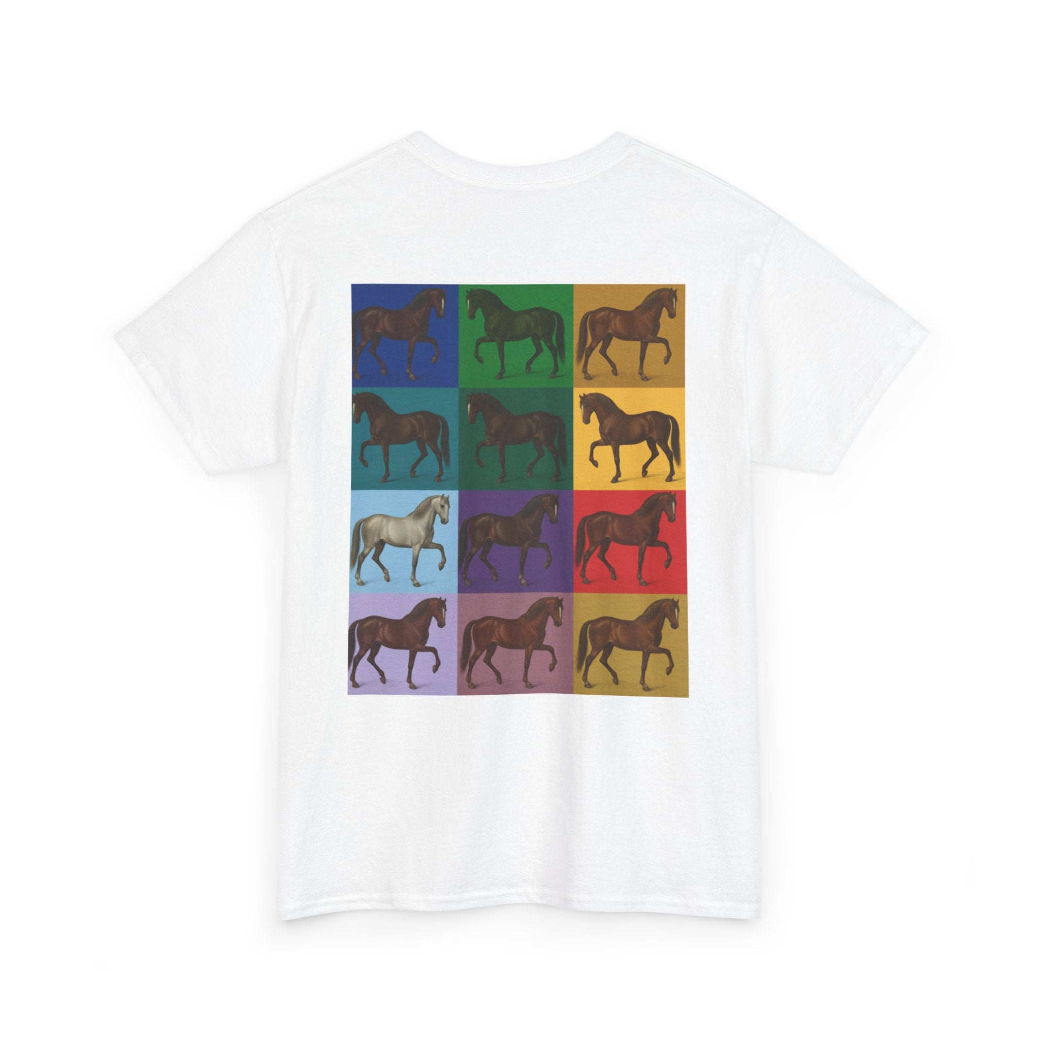 Colorful Horse Art Graphic T-Shirt Backprint