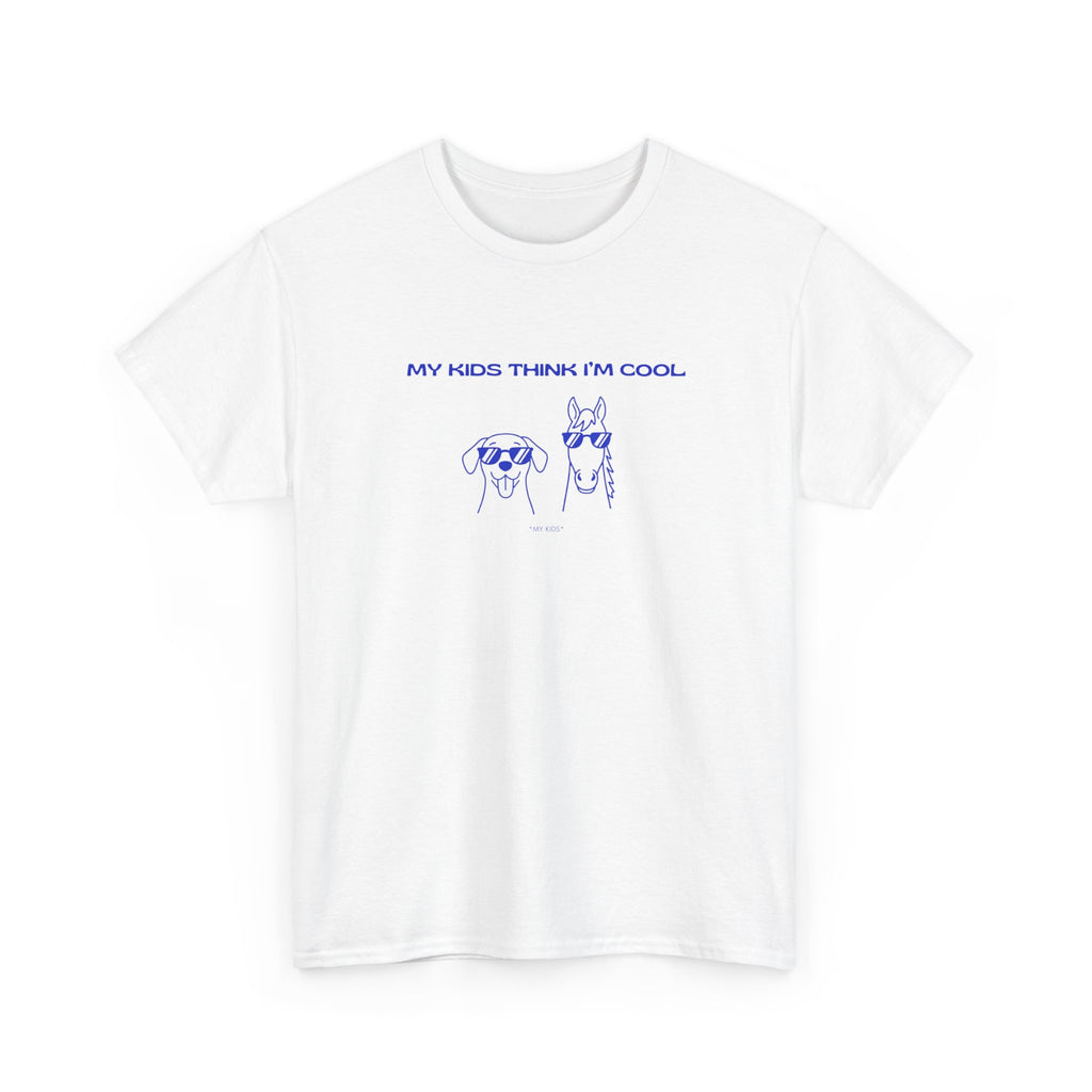 My Kids Think I'm Cool, Horse & Dog T-Shirt
